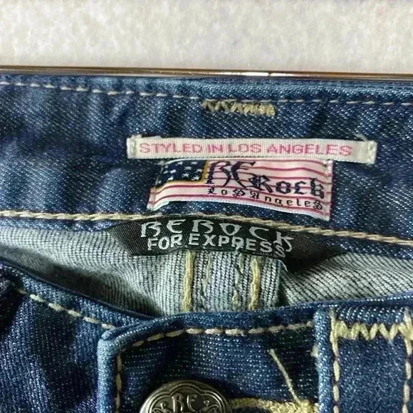 BE Rock Los Angeles For Express Blue Jeans Size 2 - Picture 2 of 4